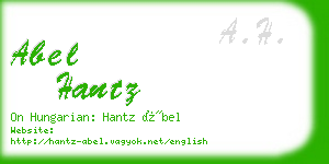 abel hantz business card